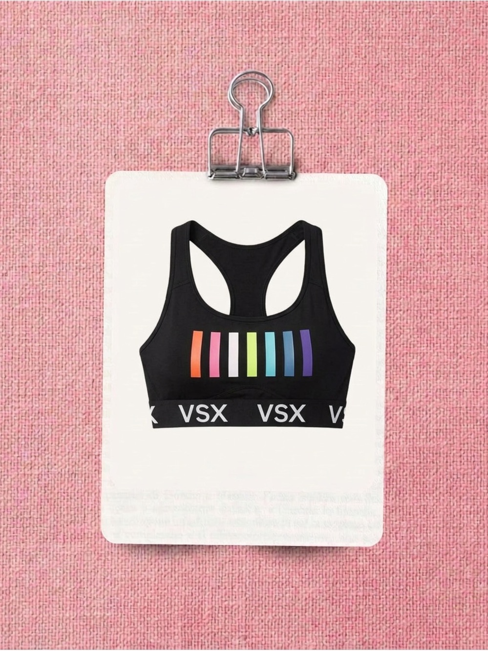 Victoria's Secret VSX Black Multicolor Sports Bra